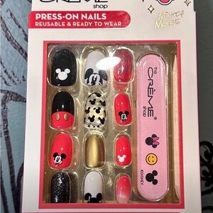 The Crème Shop x Disney Mickey Mouse Red, Black & Gold Press-On Nails - 24pc Set